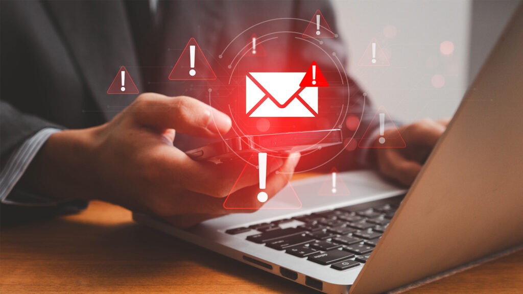 cyber crime with email alert